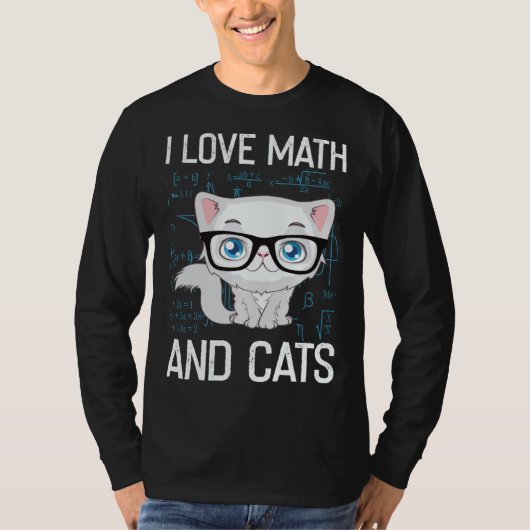 Cat Christian Gif I Love Math And Cats T-shirt (Voorkant)