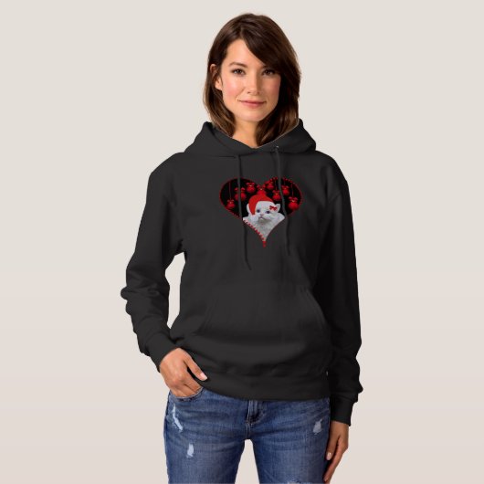Cat Christmas - Adorable and Festive Feline Design Hoodie (Voorkant volledig)