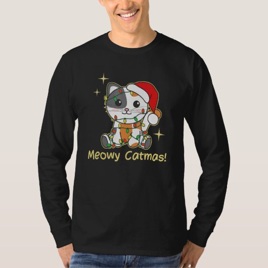 Cat Christmas Animals Cute Cats Meowy Catmas 9 T-shirt (Voorkant)