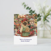 Cat Christmas Bakery thema voor kattenliefhebbers Briefkaart (Staand voorkant)