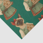 Cat Christmas Bakery voor Cat Lovers Holiday Tissuepapier (Detail)
