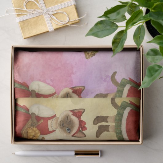 Cat Christmas Bakery voor Cat Lovers Holiday Tissuepapier (Geschenk)