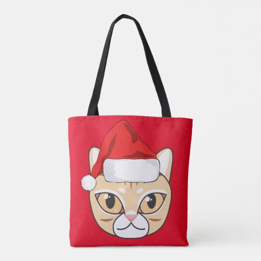 CAT CHRISTMAS-CANVAS TASSEN (Achterkant)