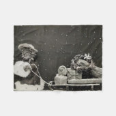  Cat Christmas Fleece Deken (Voorkant (Horizontaal))