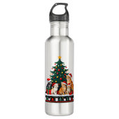 Cat Christmas Funny Ugly Women Men Merry Gift (5) Waterfles (Voorkant)