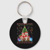 Cat Christmas Funny Ugly Women Men Merry Gift  Sleutelhanger (Voorkant)