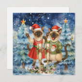 Cat Christmas greeting for cat lovers Feestdagenkaart (Voorkant / Achterkant)