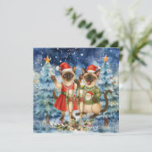 Cat Christmas greeting for cat lovers Feestdagenkaart (Staand voorkant)