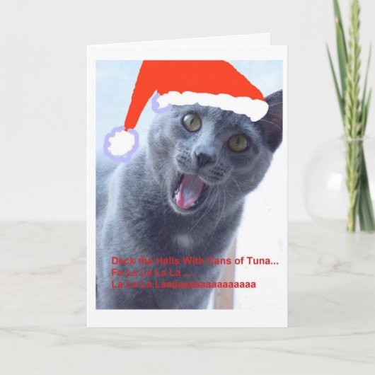 Cat Christmas Kaart 2 (Voorkant)