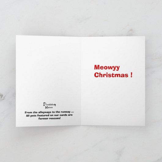 Cat Christmas Kaart 2 (Binnen)