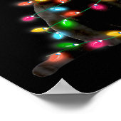 Cat Christmas Light Funny Cat Lover Christmas  Poster (Hoek)