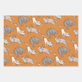 Cat Christmas Light Pink Inpakpapier Vel (Voorkant 2)