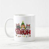 Cat Christmas Light Reindeer Santa Bruh Funny  Koffiemok (Links)