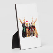 Cat Christmas Light Reindeer Santa Christmas Cat L Fotoplaat (Zijkant)