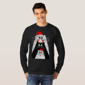 Cat Christmas Men Women T-shirt (Voorkant volledig)