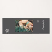 Cat Christmas Photo text customize Yogamat (Achterkant (horizontaal))