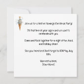 Cat Christmas Pool Party for Christmas in July  Kaart (Achterkant)