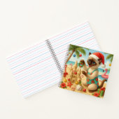 Cat Christmas Pool Party Notitieboek (Binnen)