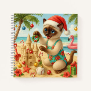 Cat Christmas Pool Party Notitieboek
