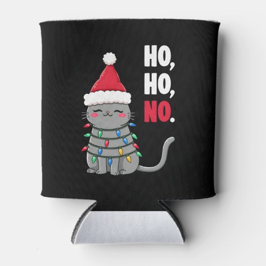 Cat Christmas Shirt Kids Funny Santa Cat Christmas Blikjeskoeler (Voorkant)