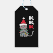 Cat Christmas Shirt Kids Funny Santa Cat Christmas Cadeaulabel (Voorkant)
