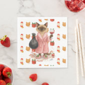 Cat Christmas themed for Siamese Cat Lovers Servet (Insitu)