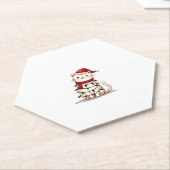 Cat Christmas Tree Christmas (1) Kartonnen Onderzetters (Schuin)