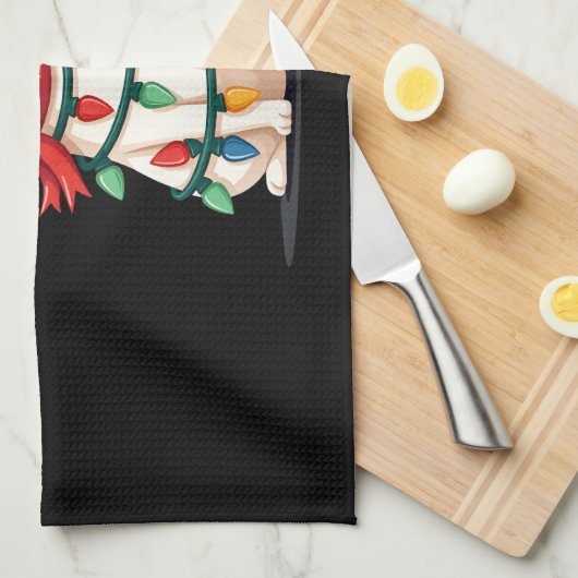 Cat Christmas Tree Christmas (1) Theedoek (Quarter Fold)