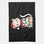 Cat Christmas Tree Christmas (1) Theedoek (Verticaal)
