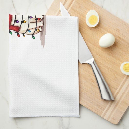 Cat Christmas Tree Christmas (1) Theedoek (Quarter Fold)