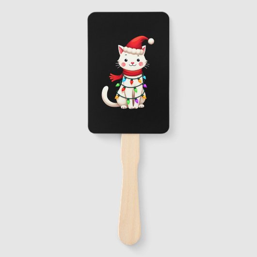 Cat Christmas Tree Christmas (2) Handwaaier (Voorkant)