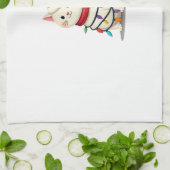 Cat Christmas Tree Christmas (2) Theedoek (Gevouwen)