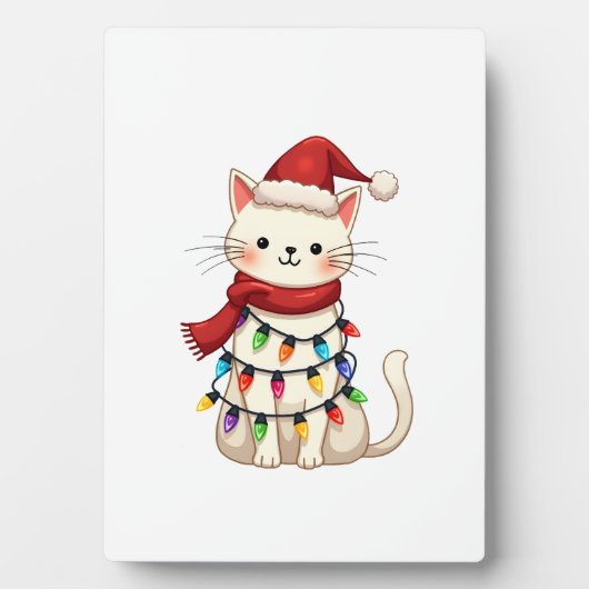 Cat Christmas Tree Christmas (3) Fotoplaat (voorkant)