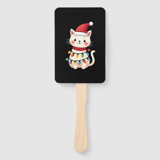 Cat Christmas Tree Christmas (4) Handwaaier (Voorkant)