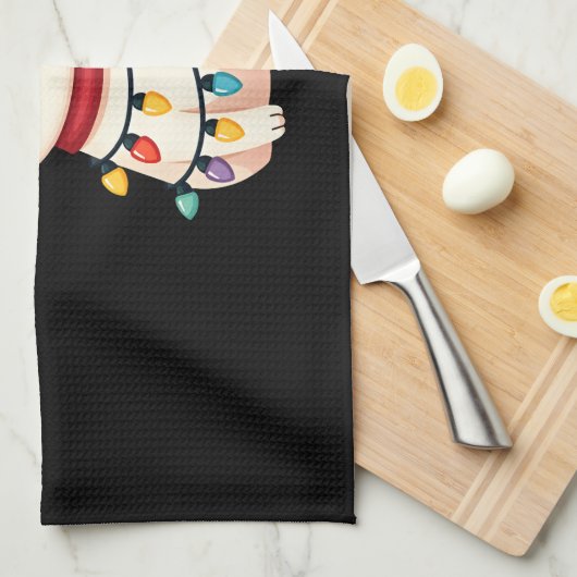 Cat Christmas Tree Christmas (4) Theedoek (Quarter Fold)