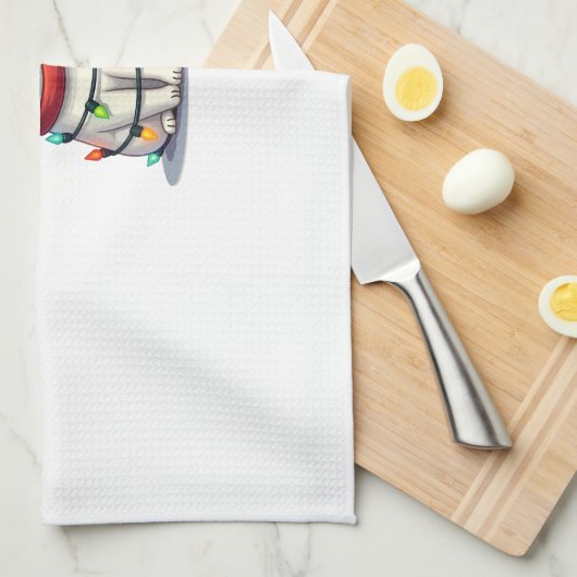 Cat Christmas Tree Christmas Theedoek (Quarter Fold)