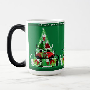 Cat Christmas Tree Green Custom Meowie Christmas Magische Mok