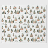 Cat Christmas Wrapping Paper Roll Cadeaupapier (Vlak)