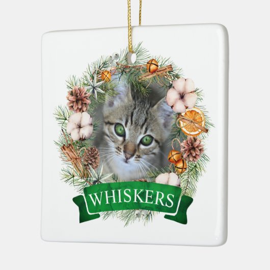 Cat Christmas Wreath Ornament (Links)
