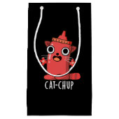 Cat-chup Grappige Ketchup Pun Donker BG Klein Cadeauzakje (Voorkant)