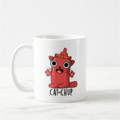 Cat-chup Grappige Ketchup Pun Koffiemok (Links)