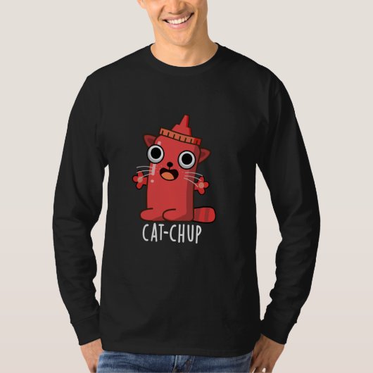 Cat-chup Grappige Ketchup Pun T-shirt (Voorkant)