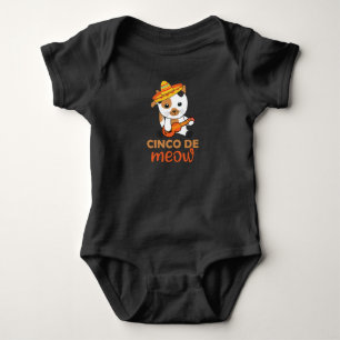 Cat Cinco de Meow Mexicaanse sombrero Cats Romper