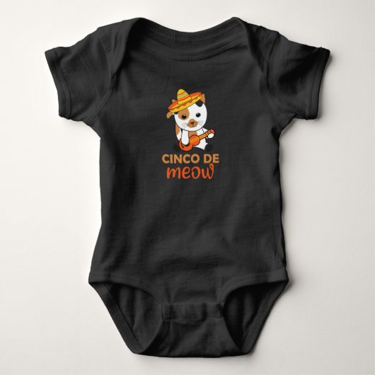 Cat Cinco de Meow Mexicaanse sombrero Cats Romper (Voorkant)