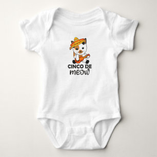 Cat Cinco de Meow Mexicaanse sombrero Cats Romper