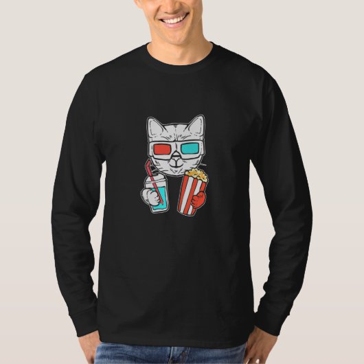 Cat Cinema Foodie   T-shirt (Voorkant)