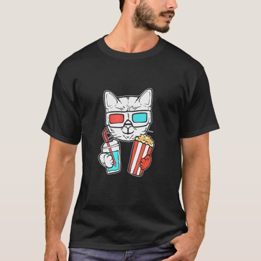 Cat Cinema Foodie T-shirt (Voorkant)
