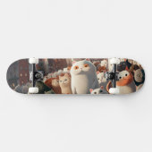 Cat City Cartoon Crowd Persoonlijk Skateboard (Horizontaal)