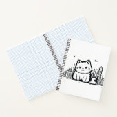 Cat Cityscape Furry Schattige Vector Graphic Notitieboek (Binnen)