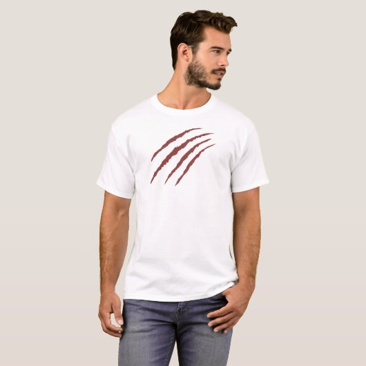 Cat Claw Marks (Crimson) T-shirt (Voorkant volledig)